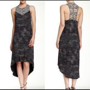 RVCA Lilliana Mixed Print Hi-Lo Dress Sz L